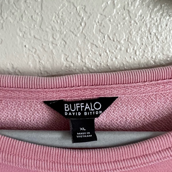 NWOT size XL crewneck sweatshirt in pink by buffalo - Picture 2 of 4